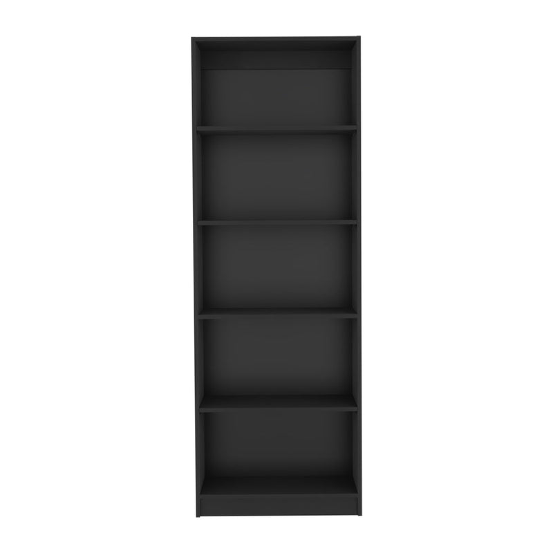 Bookcase 4-Shelves Benzoni, Ample Storage and Modern Design, Black Wengue Finish-7