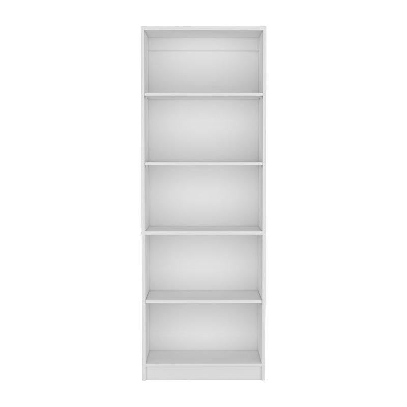 Bookcase 4-Shelves Benzoni, Ample Storage and Modern Design, White Finish-2