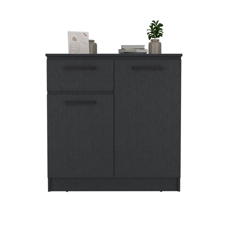 Dresser Carlin, Drawer and 2 Door Cabinets, Black Wengue Finish-2