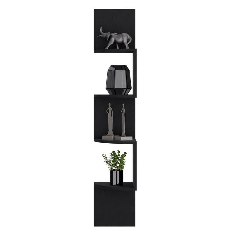 Shelve Crestone, 4-Tier Open Shelving, Black Wengue Finish-2