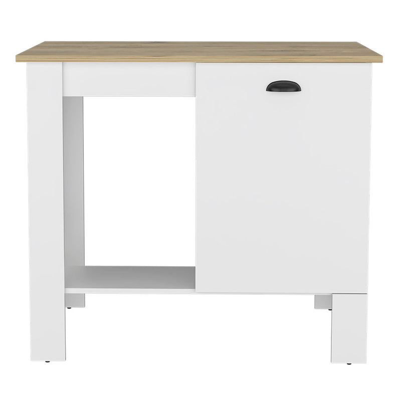 Kitchen island Shoproni, One Drawer, White Finish-4