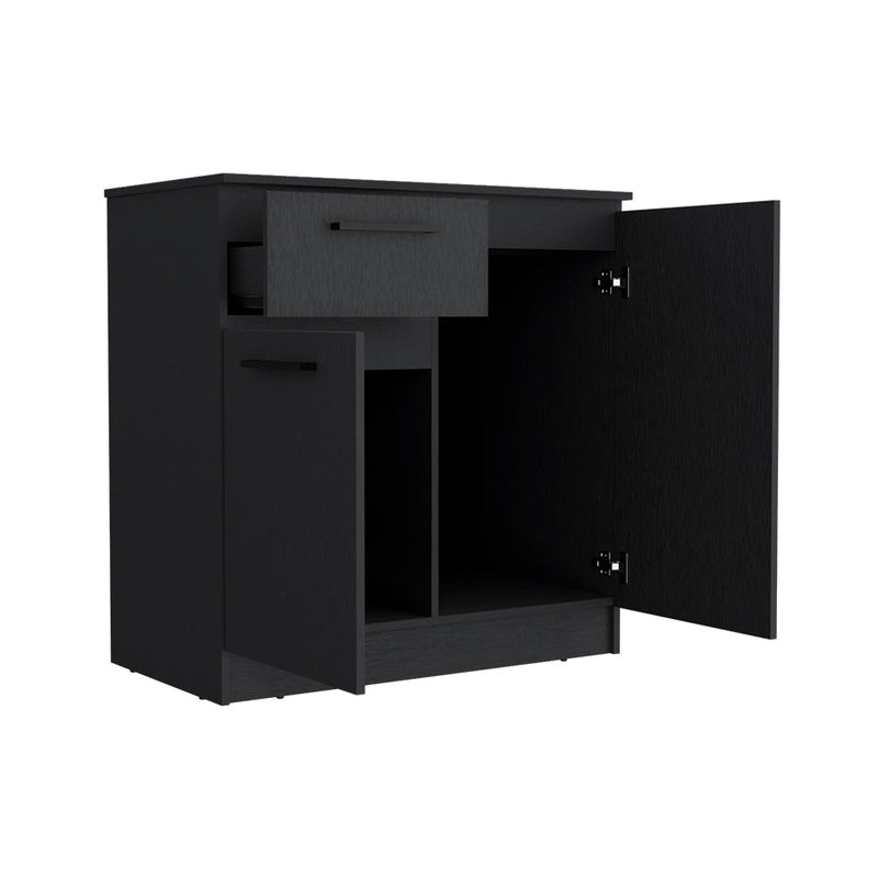 Dresser Carlin, Drawer and 2 Door Cabinets, Black Wengue Finish-5