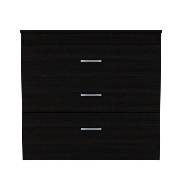 Three Drawer Dresser Lial, Superior Top, Metal Hardware, Black Wengue Finish-3