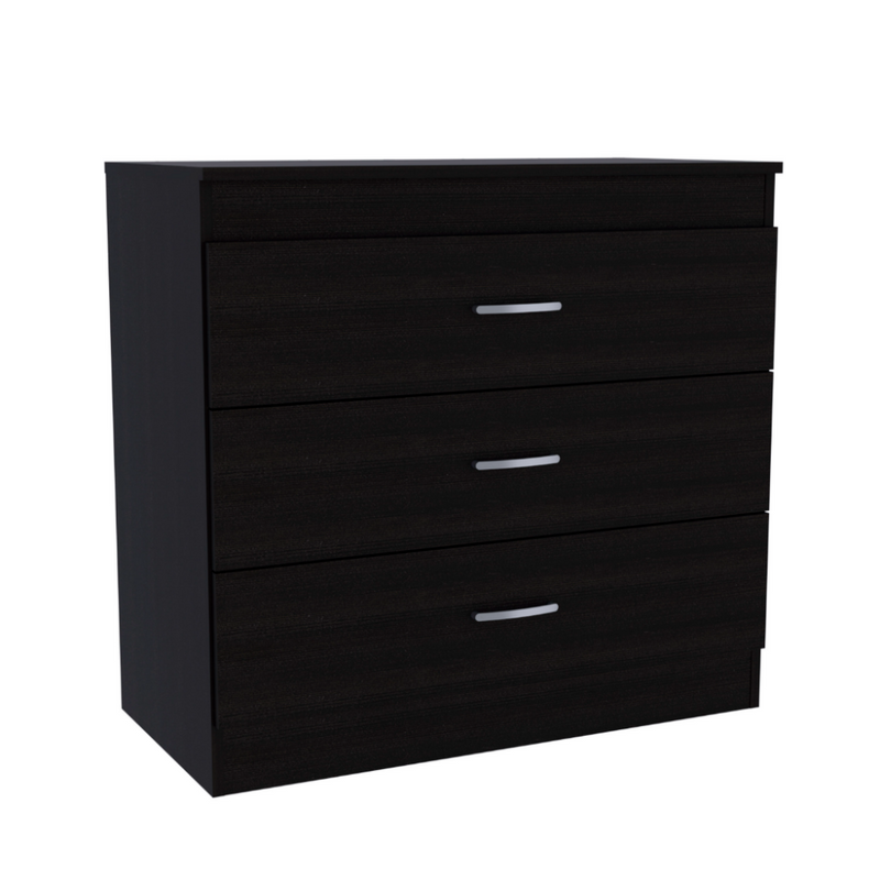 Three Drawer Dresser Lial, Superior Top, Metal Hardware, Black Wengue Finish-5