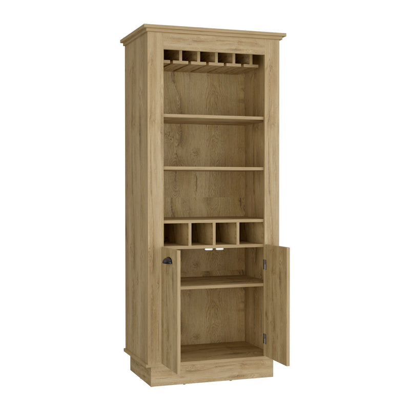 Bar Cabinet Provo, Wine Racks and Glass Holder, Macadamia Finish-6