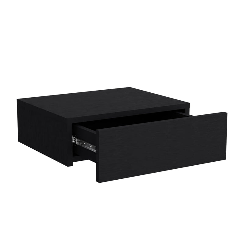 Floating Nightstand Isola, Sleek Wall-Mounted Design with 1-Drawer, Black Wengue Finish-4