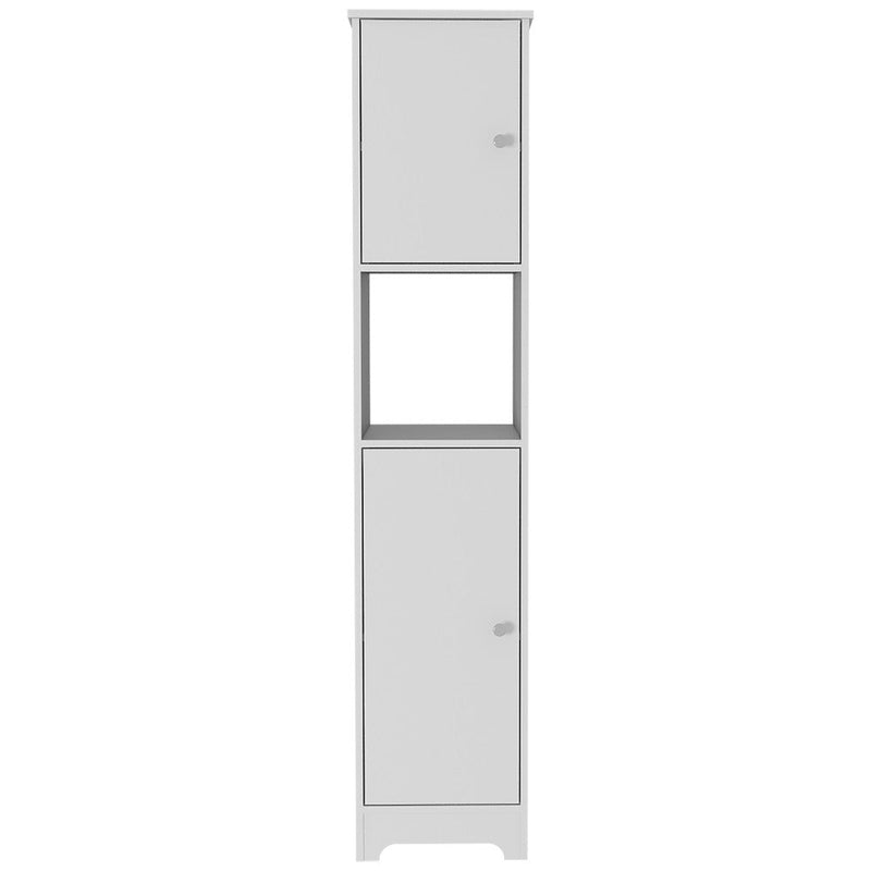 Linen Cabinet Albany, Four Interior Shelves, White Finish-5