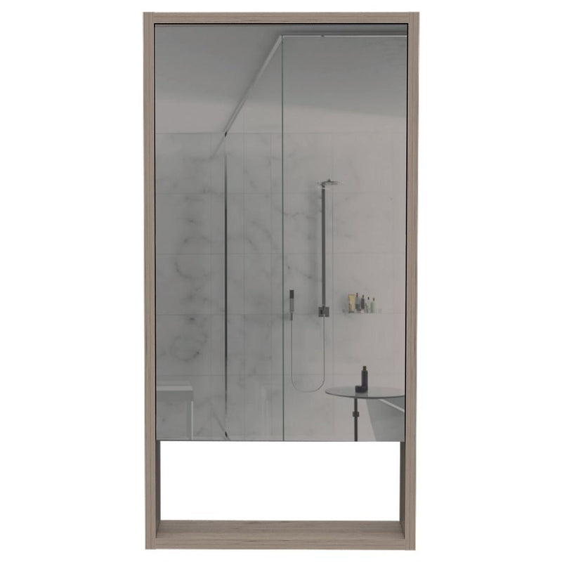 Medicine Cabinet Mirror Clifton, Five Internal Shelves, White Finish-3