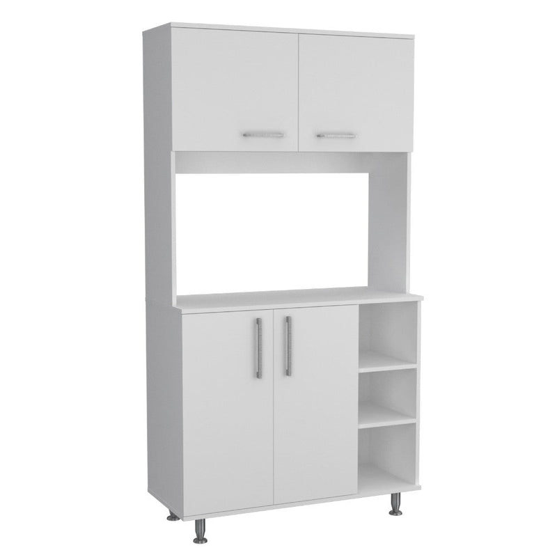 Pantry Cabinet Delaware, Double Door, White Finish-3