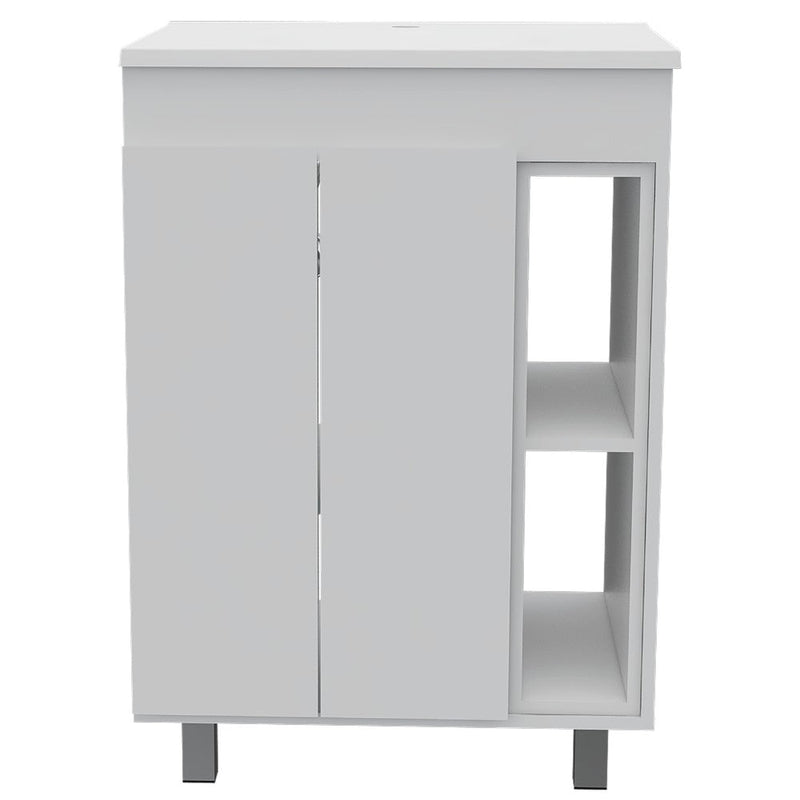 Vanity Akron, Double Door Cabinet, White Finish-5