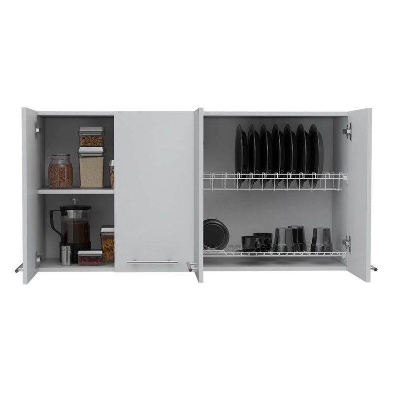 Kitchen Cabinet Durham, Four Doors, White Finish-6