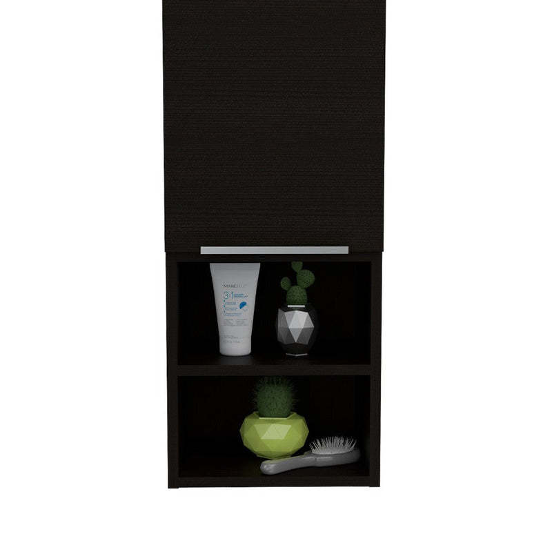 Medicine Cabinet Hazelton, Two Interior Shelves, Black Wengue Finish-6