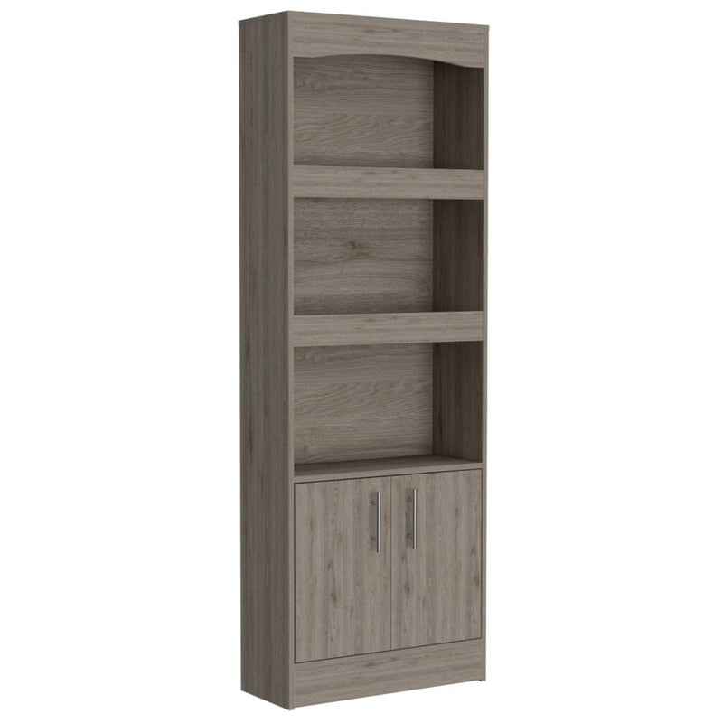 Bookcase Denver,Metal Hardware, Light Gray Finish-3