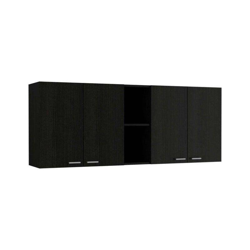 Wall Cabinet Ontario, Double Door, Black Wengue Finish-5