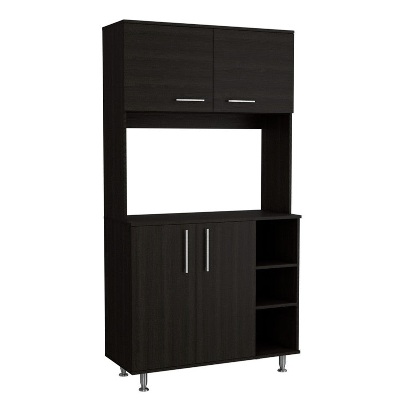 Pantry Cabinet Delaware, Double Door, Black Wengue Finish-5