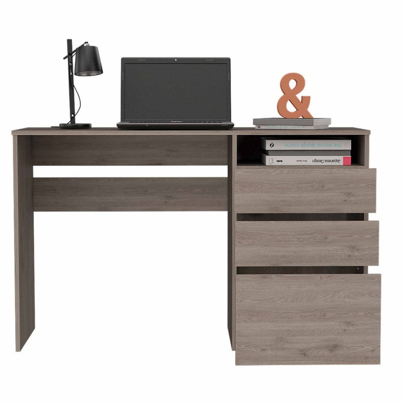 Computer Desk San Diego, One Shelf, Light Gray Finish-4