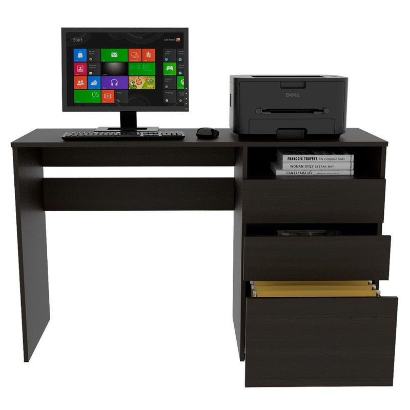 Computer Desk San Diego, One Shelf, Black Wengue Finish-6