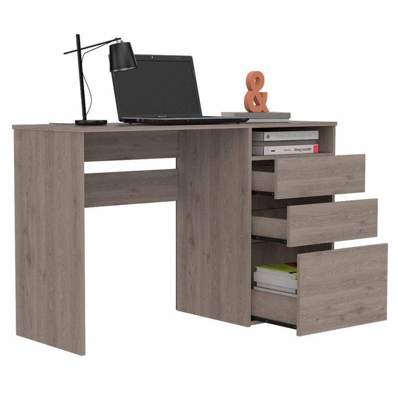 Computer Desk San Diego, One Shelf, Light Gray Finish-6