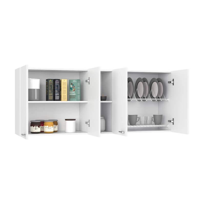 Wall Cabinet Ontario, Double Door, White Finish-3