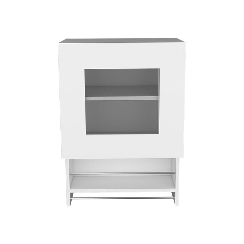 Kitchen Wall Cabinet Papua, Three Shelves, White Finish-4