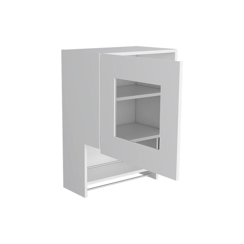 Kitchen Wall Cabinet Papua, Three Shelves, White Finish-5