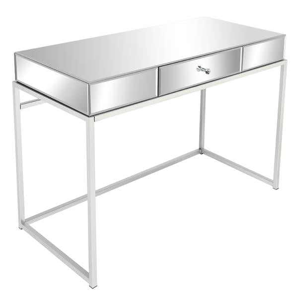 One Drawer Modern Mirrored Glass