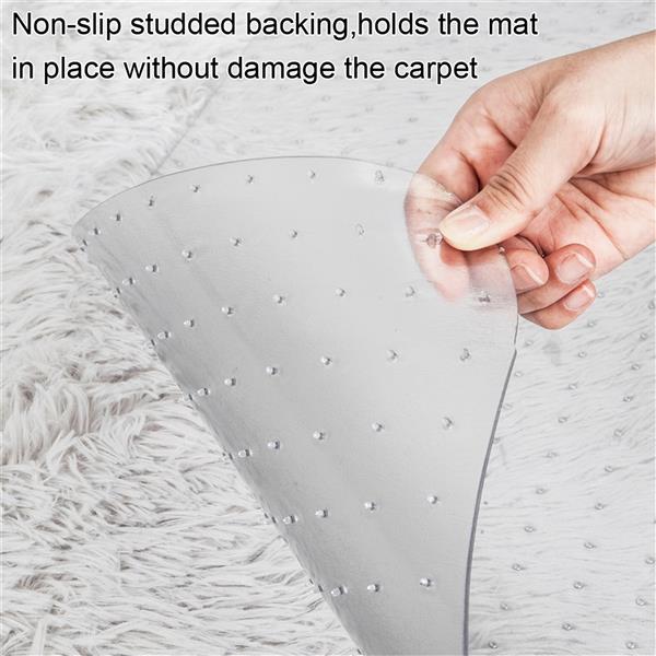 PVC Rectangle Floor Protection Mat Chair Mat with Nail Transparent