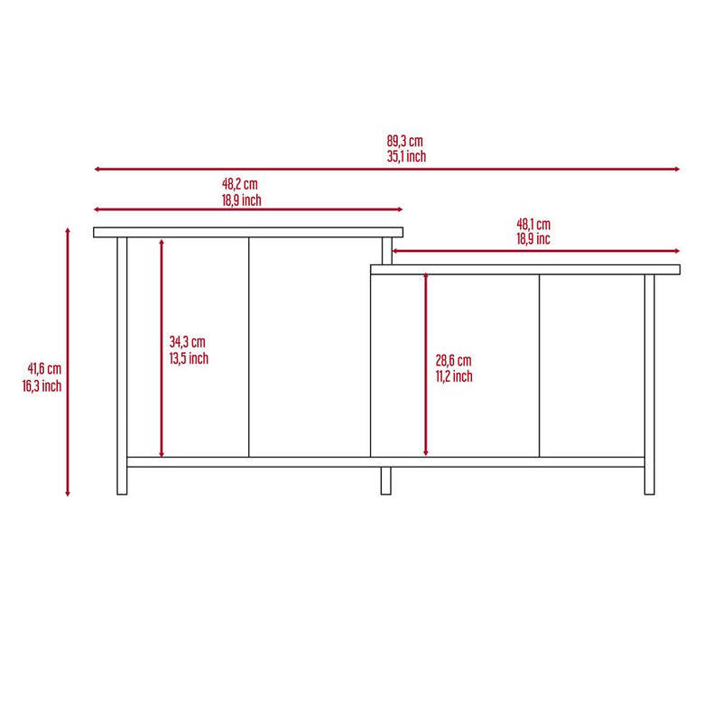 Coffee Table Rochester, Lower Open Shelf, Carbon Espresso Finish-7