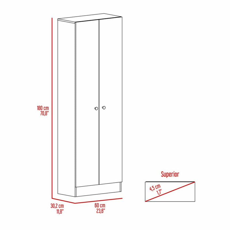 Storage Cabinet Pipestone, Double Door, Light Gray Finish-10