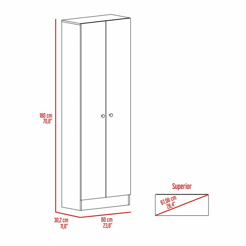 Storage Cabinet Pipestone, Double Door, Pearl Finish-8