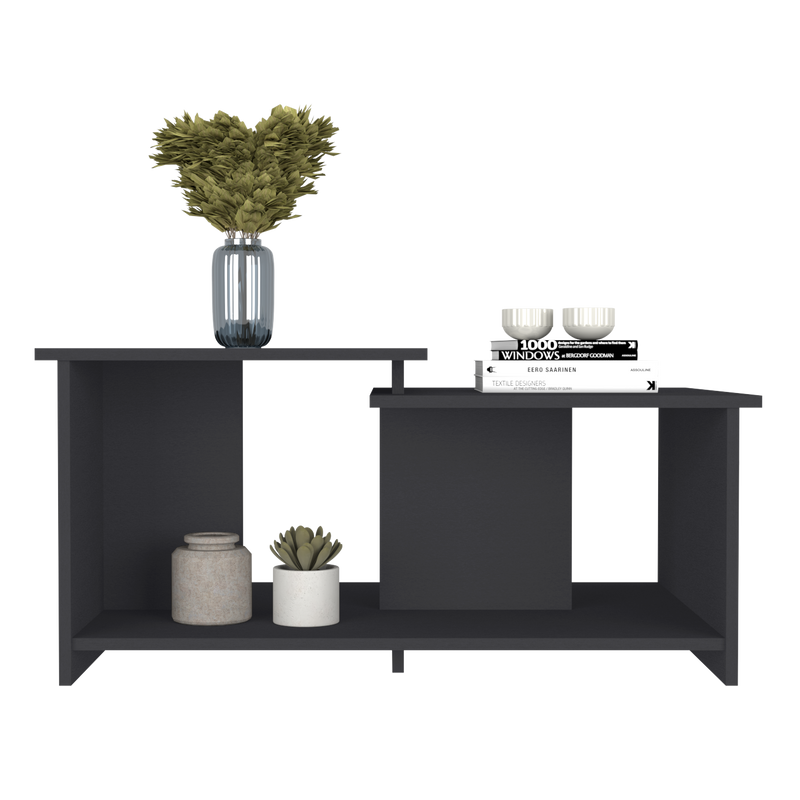 Coffee Table Rochester, Lower Open Shelf, Carbon Espresso Finish-5