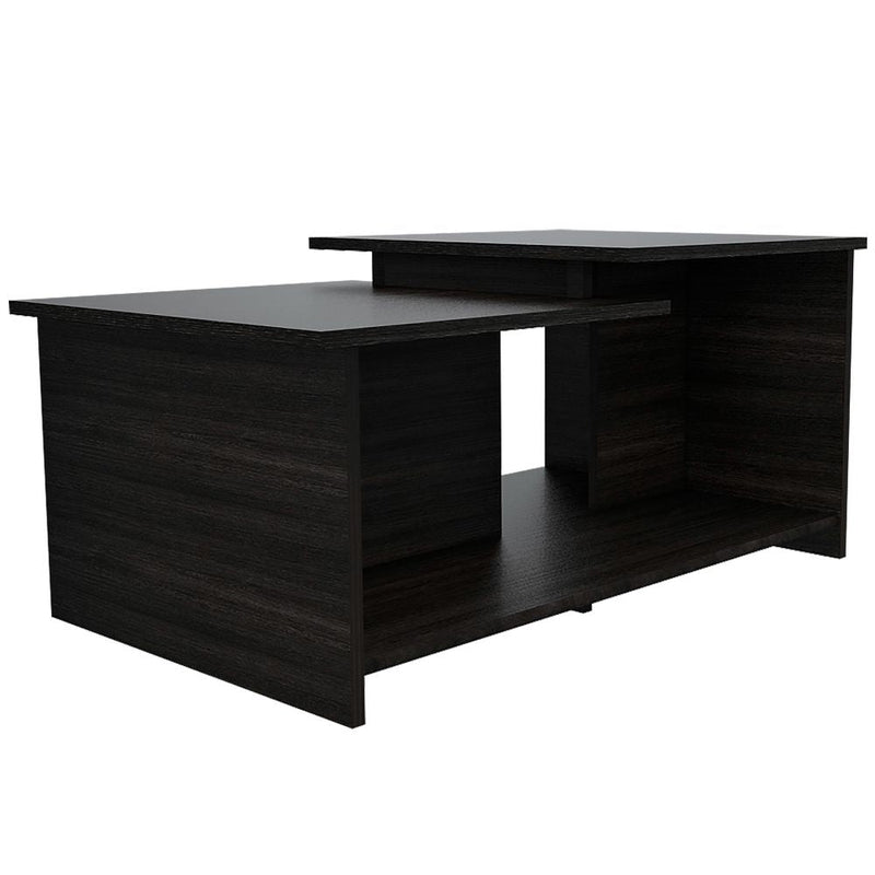 Coffee Table Rochester, Lower Open Shelf, Carbon Espresso Finish-2