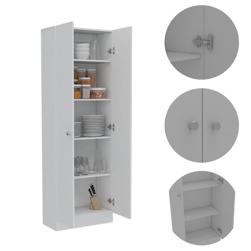 Storage Cabinet Pipestone, Double Door, White Finish-6